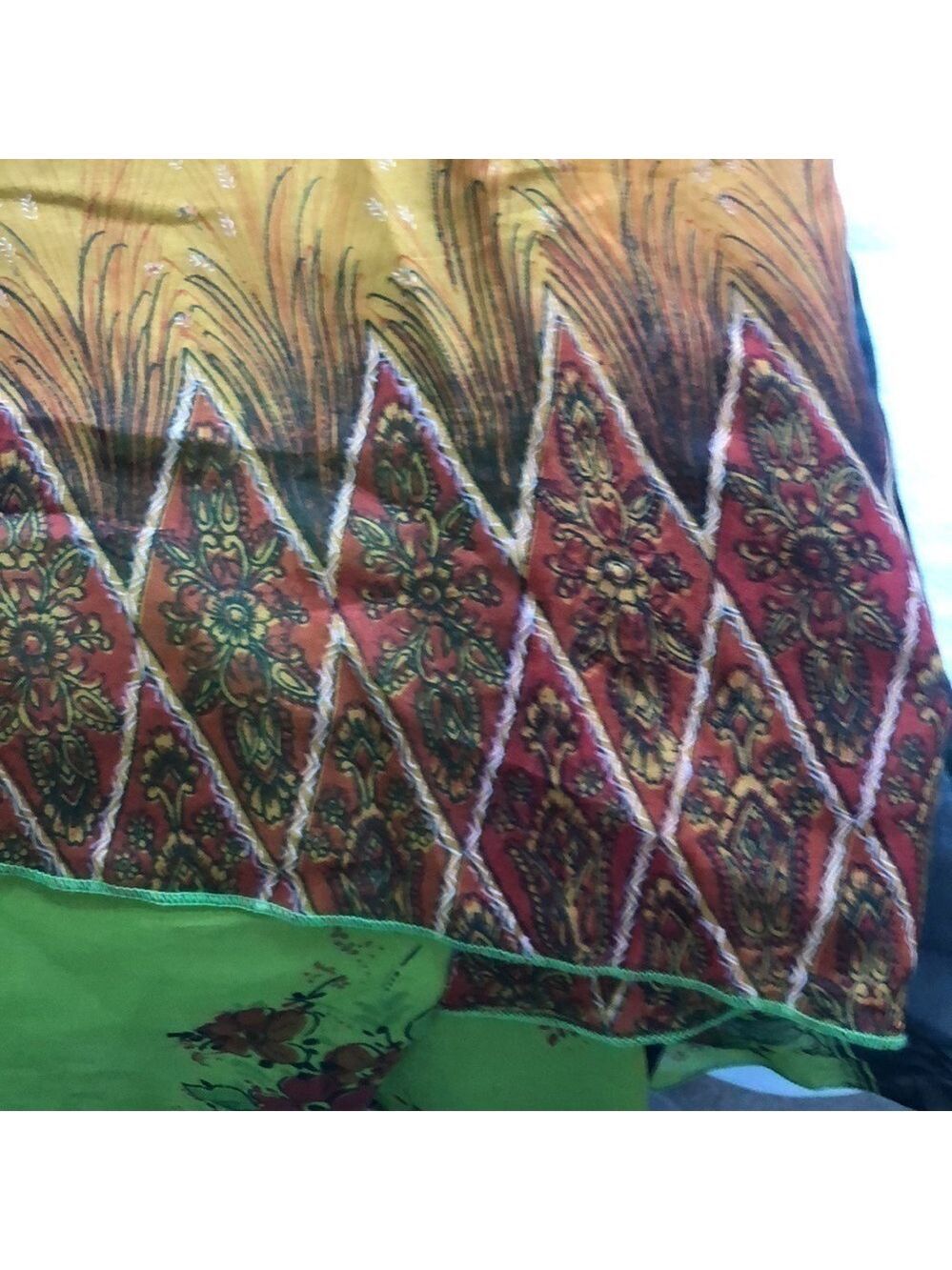My Choice Flowy Boho Gypsy Double Layered Wrap Skirt One Size Fits Most - Picture 6 of 13